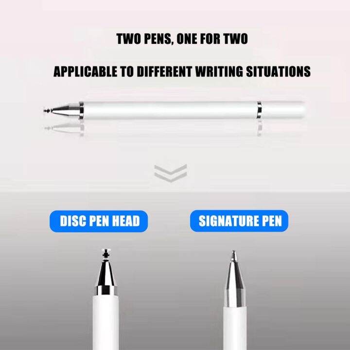 ปากกาสไตลัส-สไตลัส-แบบสองหัว-สําหรับโทรศัพท์มือถือ-แท็บเล็ต-ยาง-แอนดรอยด์-a2s2