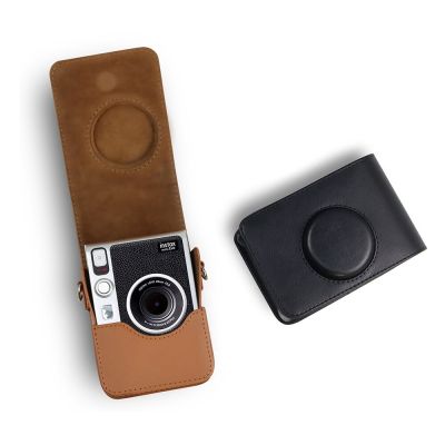 กระเป๋ากล้องสำหรับ Fujifilm Instax Mini EVO กรณีกล้องฟิล์มสำเร็จรูปหนัง PU อ่อนนุ่มกระเป๋าปลอกซิลิโคนพร้อม Tali Bahu