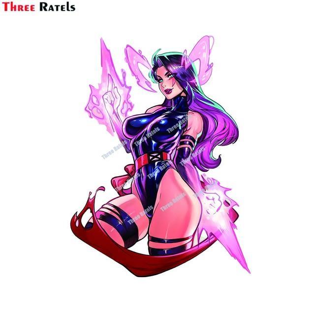 three-ratels-e156-psylocke-sticker-motorcycle-car-stickers-decal-anime-cute-car-accessories-decoration