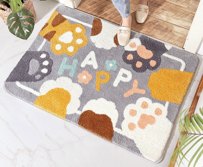 พรมกำมะหยี่บุโฟมกันลื่น ซับน้ำได้ดี Front Door Mat พรมหน้าประตู พรมเช็ดเท้ากันลื่น อย่างดี พรมเช็ดเท้า พรมเช็ดเท้ากันลื่น พรมเช็ดเท้ากันลื่น Indoor Doormat พรมตกแต่งบ้าน Door Mat Foot ขนาด 40x60ซม.