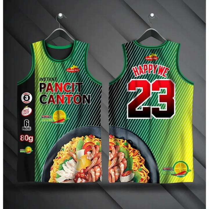 New arrival Pancit canton jersey basketball for men sublimation (FREE