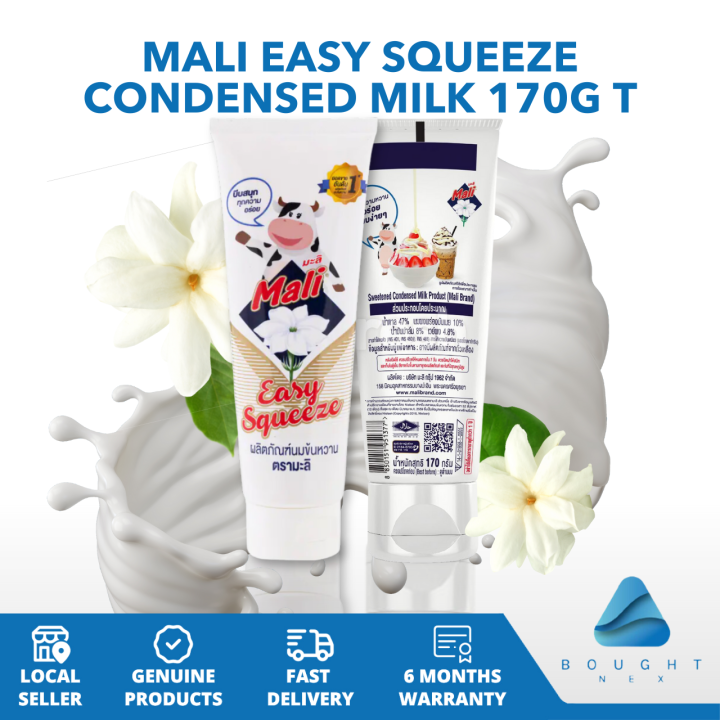 Mali Easy Squeeze Condensed Milk 170g Thailand Rich Creamy Sweetness