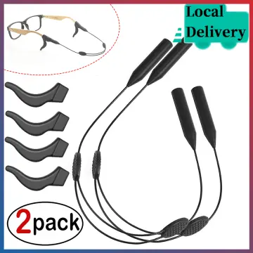 100 Pieces Adjustable Long Spring Silicone Eyeglass Chain Ends Spectacle  End Connectors Anti-Slip Ends Retainer Eyeglass Strap Holder for Eye  Glasses