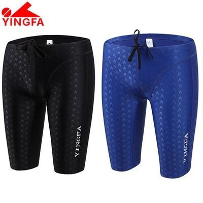 Yingfa 9205 5-จุดกางเกงว่ายน้ำผู้ชายเลียนแบบหนังฉลามเทียมโลโก้และ2022ฝึกอาชีพว่ายน้ำแข่งขัน Bsy1กางเกงว่ายน้ำ