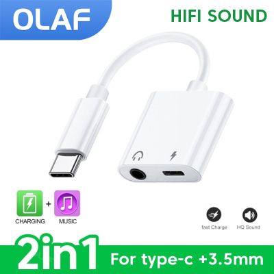 Type C Adapter For Huawei Mate 40 Pro Xiaomi Samsung S22 S21 Plus USB C to 3. 5 mm Jack Audio Charger Splitter Typec Converter