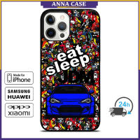 Eat Sleep Jdm Car Phone Case for iPhone 14 Pro Max / iPhone 13 Pro Max / iPhone 12 Pro Max / XS Max / Samsung Galaxy Note 10 Plus / S22 Ultra / S21 Plus Anti-fall Protective Case Cover