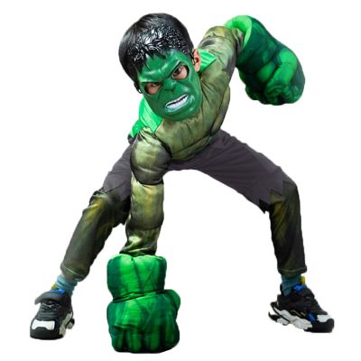 Anime Cosplay Superhero Children Muscle Suit Hulk Costume With Gloves Clothes Childrens Day Gifts Halloween Christmas New Year