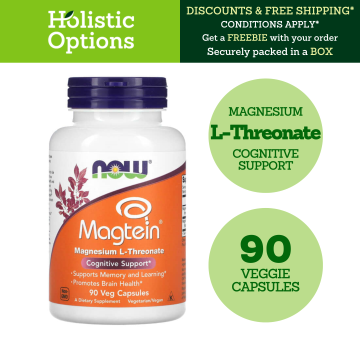 NOW Foods, Magtein, Magnesium L-Threonate, 90 Veg Capsules | Lazada PH