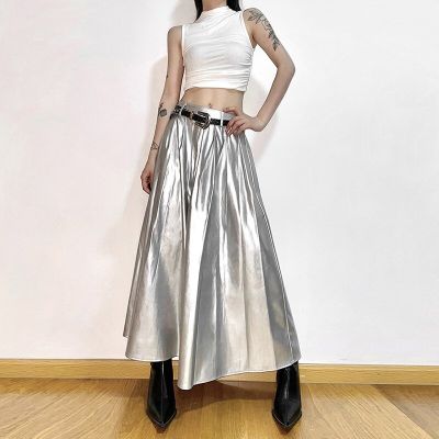 ‘；’ High Waist Gothic Pleated Skirt Harajuku Cyberpunk Sliver Streetwear Women Mall Emo Alternative Rave Outfit Female