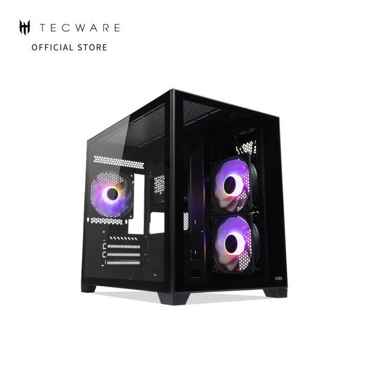 Tecware Vxn Tg Argb Compact Dual Chamber Matx Casing Lazada