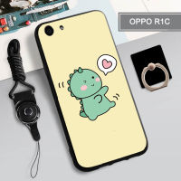 เคสนิ่มสำหรับ OPPO R1C/R8107เคสโทรศัพท์กล่องคลุมทั้งหมดทาสีป้องกันการตกกันรอยขีดข่วนฝามีที่ถือวงแหวนโทรศัพท์และเชือก