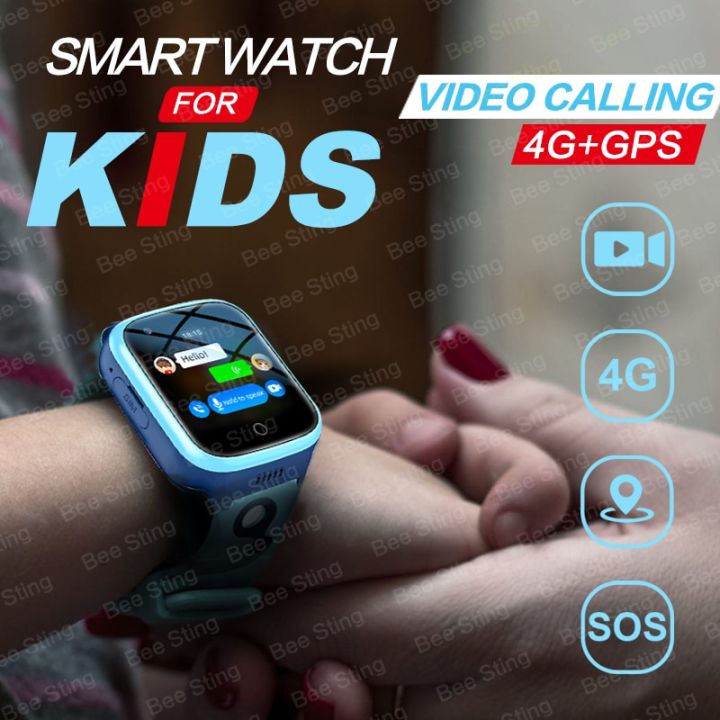 4g-นาฬิกาโทรศัพท์อัจฉริยะเด็ก1000mah-ip67กันน้ำการสนทนาทางวิดีโอ-sos-gps-lbs-ไวไฟติดตามตำแหน่งกล้องวงจรปิดดูภาพจากมือถือนาฬิกาเด็ก-k9