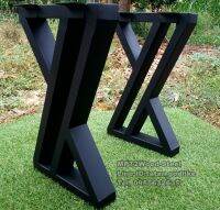 MPT2Wood-Steel ขาโต๊ะเหล็ก 1คู่ ขาโต๊ะกลาง ขาเก้าอี้ม้านั่ง Z-Model MPT-45 สีดำด้าน Coffee Table Legs Iron ขาโต๊ะทำงาน โต๊ะอาหาร ขาโต๊ะล๊อฟท์ ขาโต๊ะสั่งทำ