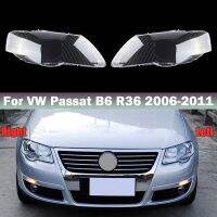 2ชิ้นไฟหน้าไฟหน้ารถกันน้ำที่ชัดเจนฝาครอบเลนส์ Hoods โคมไฟโปร่งใส2006-2011 VW Passat B6 R36