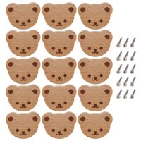 Furniture Knobs Wooden Drawer Knobs Wooden Cupboard Knobs Bear Drawer Knobs for Kids, Dresser, Drawers,Kitchen