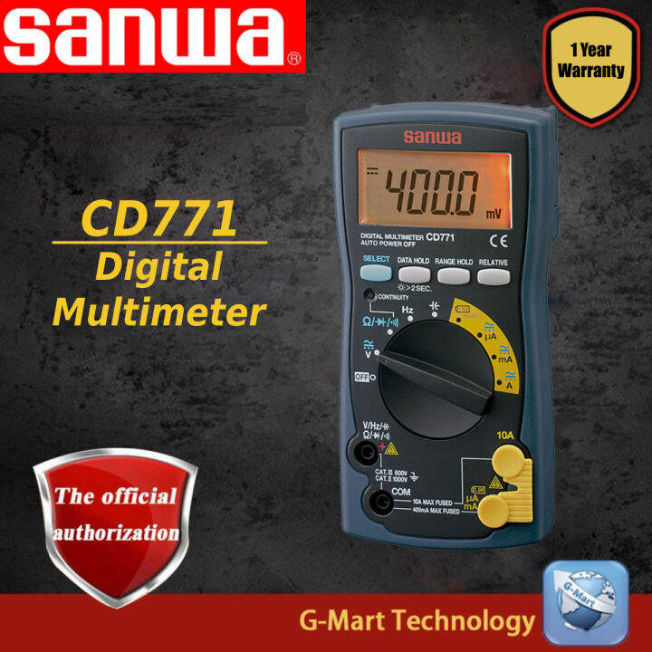 SANWA CD771 Standard Digital Multimeter Battery Check Backlight