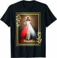 Divine Mercy พระเยซูคริสต์ Jesus,ฉันไว้วางใจในตัวคุณเสื้อยืดแบรนด์ Catholic คุณภาพสูง2023ผู้ชายเสื้อยืดแขนลำลองขาสั้น O คอแฟชั่น100% ฤดูร้อนใหม่เสื้อคอกลมคอกลมเสื้อคอกลมคอกลมเสื้อคอกลมคอกลมฤดูร้อนขายส่งตลก