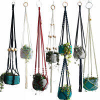 Hot halls hand whaw macrame plants hanger plant holder can tray pot hanger for home save