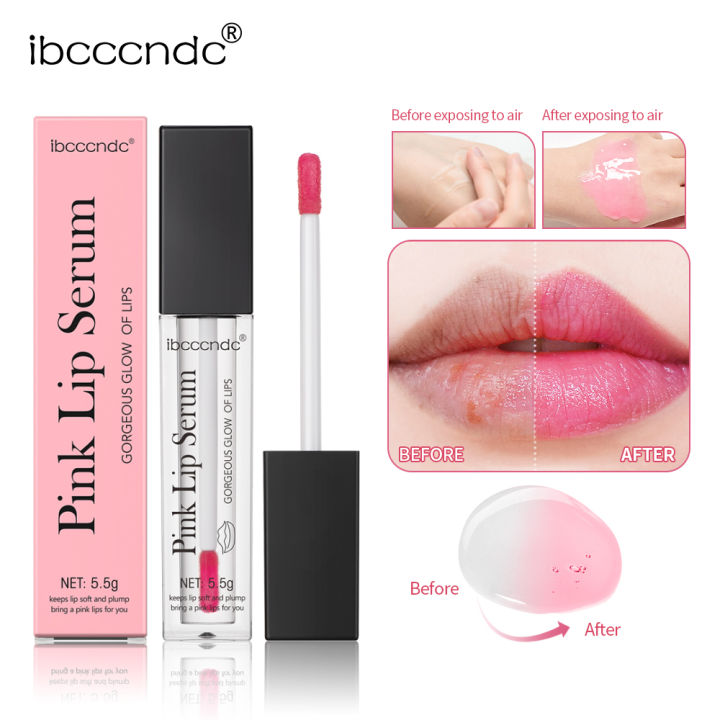ibcccndc Pink Lip Serum Lip Balm Lips and Cheeks Moisturizing Dry Crack