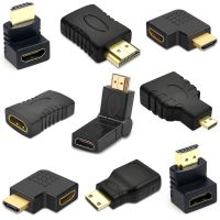 HDMI-Compatible Adapter 90 270 Degree Right Angle Male to Female Converter 4K HD Connector Mini / Micro HDMI-Compatible Extender