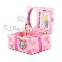 [MZZ] Musical Jewelry Box for Girls Ballerina Girl Music Storage Box Ornament Jewelry Storage Organizer with Makeup Mirror Ideal Bedroom Decor Birthday Gifts for Girls