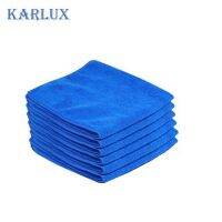 Karlux ผ้าไมโครไฟเบอร์ ผ้าเช็ดรถ (แพ็ค 6ผืน) ขนาด 40x40ซม. สีน้ำเงิน Cleaning Microfiber Towel Cloth