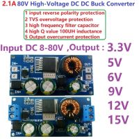 2.1A High-Voltage EBike DC-DC Converter Buck Step-Down Regulator Module 80V 72V 64V 60V 48V 36V 24V to 15V 12V 9V 6V 5V 3.3V