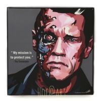 The Terminator เทอร์มิเนเตอร์ คนเหล็ก movie รูปภาพ​ติดผนัง pop art พร้อมกรอบและที่แขวน กรอบรูป แต่งบ้าน ของขวัญ รูปภาพ