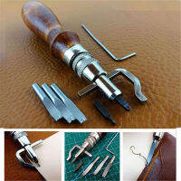 【Professional】7 In 1 Set Pro Leathercraft Adjustable Stitching And Groover Crease Leather Tool DIY Handmade Practical