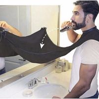 DDFHLPJ-Pongee Men39;s Beard Care Shave Apron Bib Shaving Cloth Trimmer Facial Hair Cut Cape Sink Waterproof Floral Cloth Dropshipping