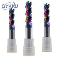 GYKKU HRC65 U เครื่องตัดร่องสําหรับอลูมิเนียม End Mills คาร์ไบด์ DLC Colorful Coating Router Bit 3 Flutes เครื่องมือเครื่องจักร Cnc