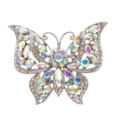 CINDY XIANG Rhinestone Butterfly Brooch Winter Pin Insect Coat Fashion Jewelry 2 Colors Available High Quality