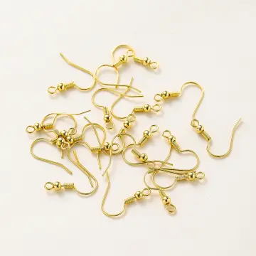 Good Quality Gold Color Metal Earring Hooks Clasp CZ Beads DIY Ear  Accessories Jewelry Findings 30pcs/lot