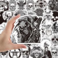 50Pcs Black and White Gothic style girl and skull Stickers Graffiti Sticker for Laptop Luggage Car Styling Guitar 2020