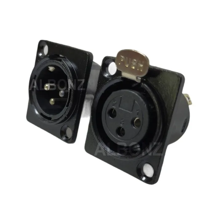 XLR Male and XLR Female 3way Chassis Mount XLR Connector Lazada PH