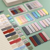 hot！【DT】☑ↂ✇  Transparent Sticker Label Makaron Color Paper Memo Adhesive Office School Supplies Writable