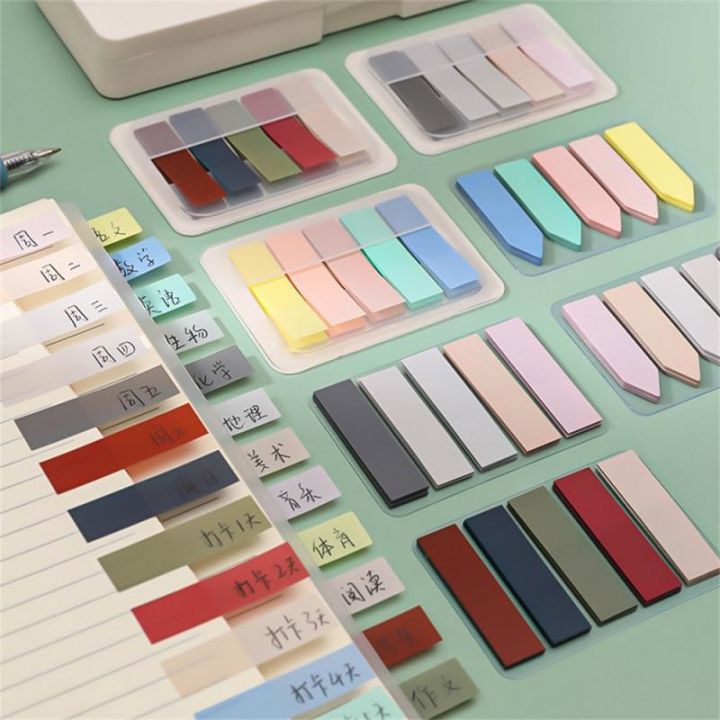 hot-dt-transparent-sticker-label-makaron-color-paper-memo-adhesive-office-school-supplies-writable