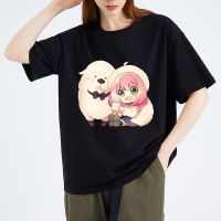 【New】Spy X ครอบครัว Tshirt Bond Forger เสื้อสาว Kawaii การ์ตูน Tees Anya กราฟิก Tees เสื้อ100% Cotton เสื้อยืดผู้หญิงฤดูร้อน