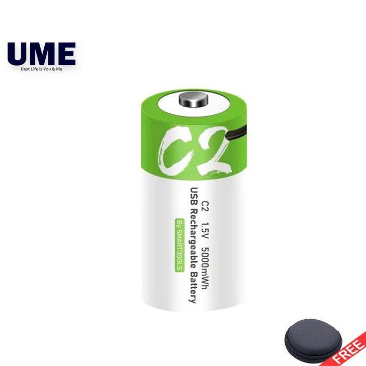 TypeC USB Recharge Battery C size 1.5V Rechargeable Lithium Ion