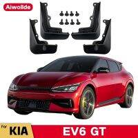 บังโคลน4ชิ้นสำหรับ KIA EV6 GT 2021 2022บังโคลนที่ปัดโคลนแผ่นกันกระเซ็นล้อหน้าหลังกันชนตกแต่งรถยนต์สไตล์เส้น