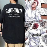 Anime Sakuragi Hanamichi Style Tees Men Cartoon T-Shirts Male Cool Slam Dunk Shohoku High School Basket Ball Team Tshirt