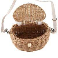 Back Basket Children Bicycle Basket Handmade Tattan Bag Basket Kids Backpack