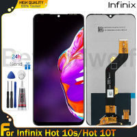 Beyondwolf จอ LCD แบบดั้งเดิมสำหรับ Infinix Hot 10S/Hot 10T Digitizer จอแสดงผล LCD แบบสัมผัสหน้าจอแทนการประกอบสำหรับ Infinix X689B 10S 10T ร้อน X689 X689D หน้าจอ X689C