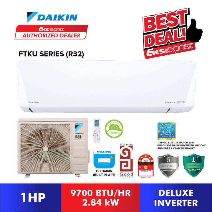 aircond daikin 2hp inverter