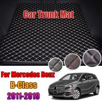 ไลเนอร์กระบะ Alas Bagasi Mobil หลังเบาะหนังสำหรับ Mercedes Benz B Class 2011-2019 Trunk แผ่นรองกระโปรงหลังรถ Rear Benz W246แผ่นรองพื้น