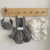 Dog Clothes Summer Cute Pet Plaid Striped Suspender Skirt Hat Vest Set Small Dog Dress Chihuahua Bichon Yorkie Dog Costume 2023 Dresses