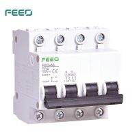 Feeo 4P 6a/10a/16a/20a/25a/32a/40a/50a/63a Dc 1000V เบรกเกอร์ Mcb เซลล์พลังงานแสงอาทิตย์พีวีพลังงานแสงอาทิตย์