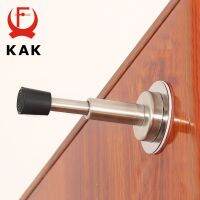 KAK Stainless Steel Hydraulic Buffer Mute Door Stopper Non-punch Wall-Mounted Bumper Doorstop Non-Magnetic Door Touch Hardware