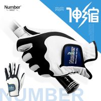 ✜ Genuine golf gloves for men and women telescopic fit magic gloves for left and right hands PU leather anti-slip sports gloves