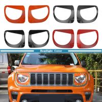 สำหรับ Jeep Renegade 2019 2020 2021 2022ไฟหน้า2023ไฟฉายคาดศีรษะฝากระโปรงตกแต่งภายนอกฝาครอบตกแต่งรถยนต์อุปกรณ์ตกแต่งภายนอก ABS